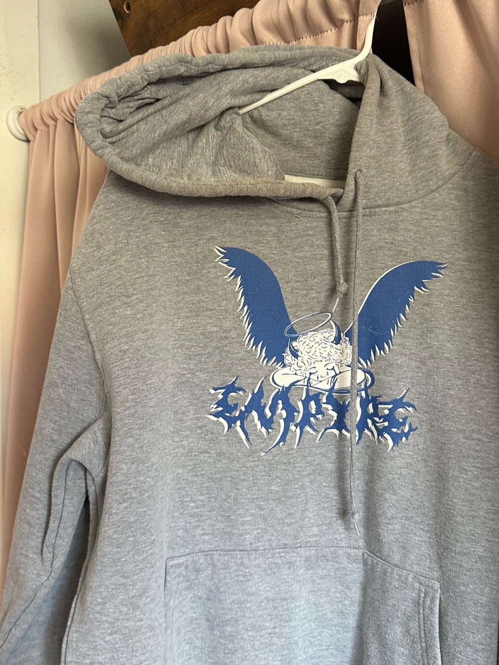 Empyre Grey Hoodie with Black Logo Print
